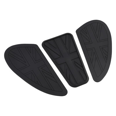 3xFuel Petrol Tank Custom Knee Pads Union Jack For Bonneville T100 T120 Bobber
