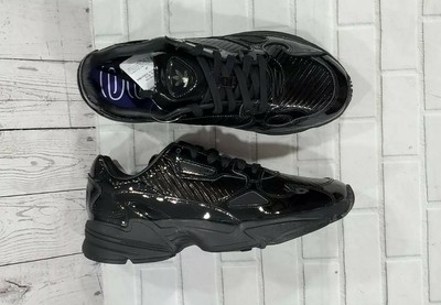 adidas black patent leather sneakers