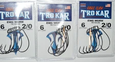 3 packs tro kar trokar ewg worm extra wide gap hook tk110-2/0 senko 2/0