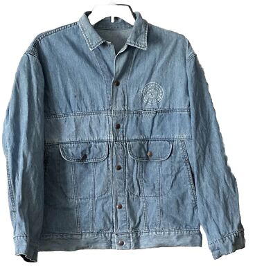 Vintage Lee Jean Jacket Denim Size M Unisex Authentic Original Made in USA Faded