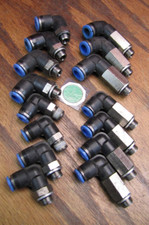 Festo (15) Push-to-Connect 6mm & 8mm Elbow Threaded Fitting lot