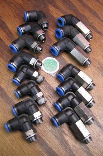 Festo (15) Push-to-Connect 6mm & 8mm Elbow Threaded Fitting lot