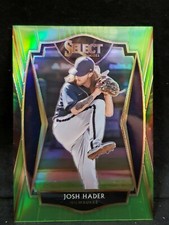2021 Panini Select Baseball #183 Josh Hader Premier Level Neon Green Prizm 97/99