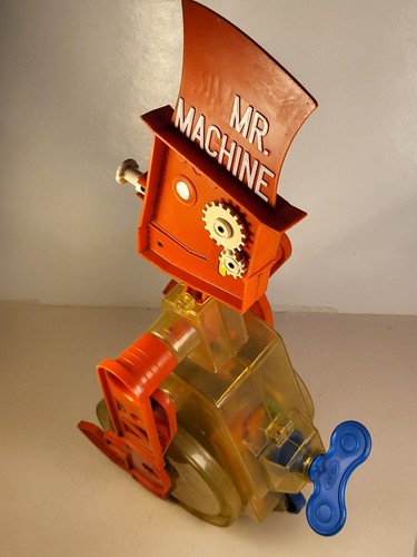 Tin toy (plastic) Ideal-USA mechanical MR MACHINE ROBOT very nice condit. works. - Picture 18 of 22