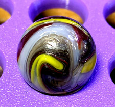 DAS/JABO/WV PSYCHEDELIC SWIRLS RAMS HEAD EGG YOKE OXBLOOD .69" 9B/04