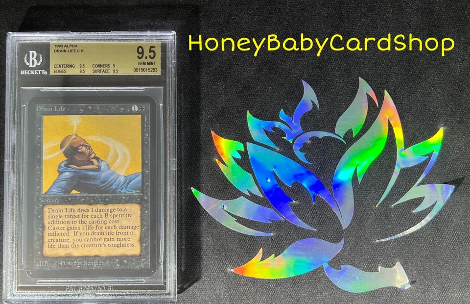 MTG Limited Edition Alpha 1993 Drain Life BGS 9.5 GEM MINT Old School 93/94 - Image 4 of 4