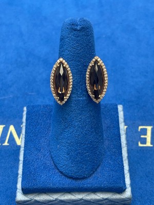 18k Zwei Steine Diamant Topas Ring 0,30 dtw