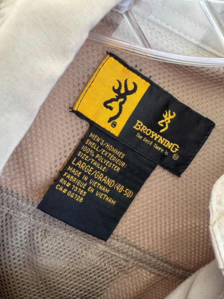 Browning Mountain Hunting Shooting Long Sleeve Shirt Khaki Men's Large - Image 2 of 3