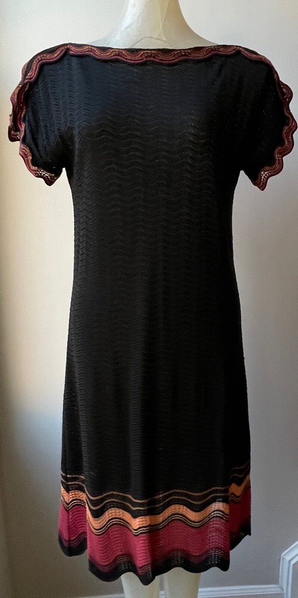 Vintage Missoni Wool Knit Dress Italy Size 44 YY081 Vintage Missoni Wool Knit Dress Italy Size 44 YY081