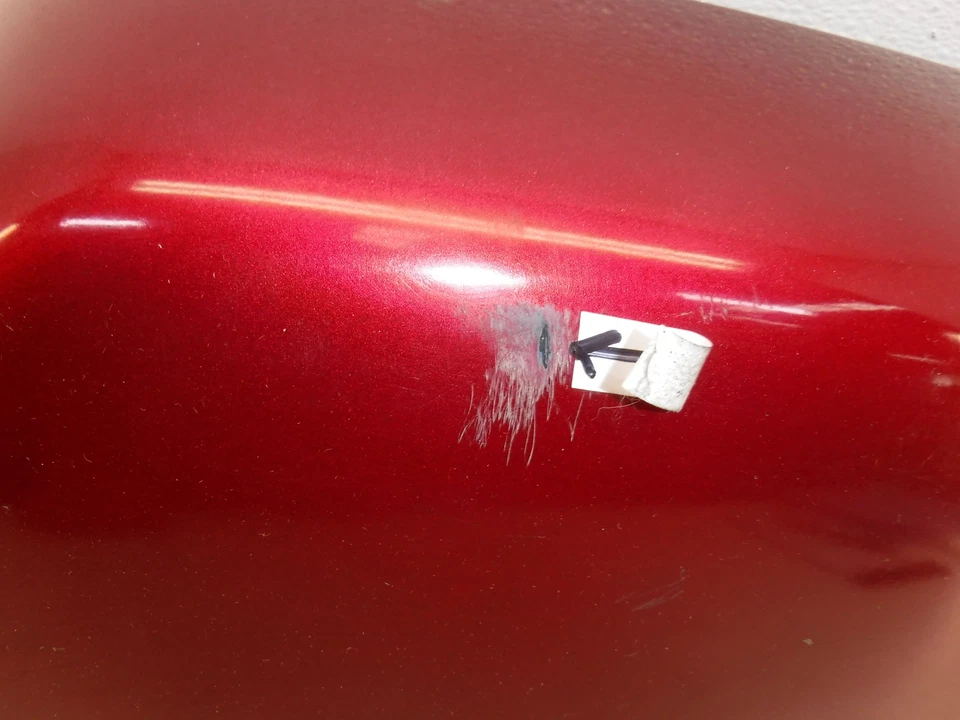 1996 honda goldwing 1500 LEFT SADDLE BAG LID COVER CANDY RED - Image 2 of 4