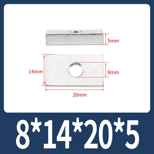 Rechteckige Vierkantmuttern Gleitblöcke für Alu Zubehör, mechanische Ausrüstung - Picture 63 of 73