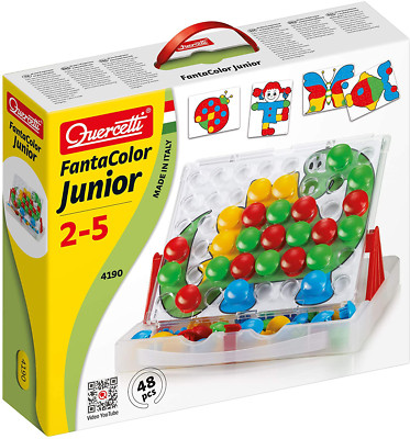 Quercetti 4190 Fantacolor Junior Steckspiel Lernspiel Kinderspiel ab 2 Jahren