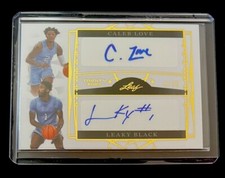2023 Leaf Trinity Caleb Love Leaky Black Gold Dual Auto RC 6/35!!🔥