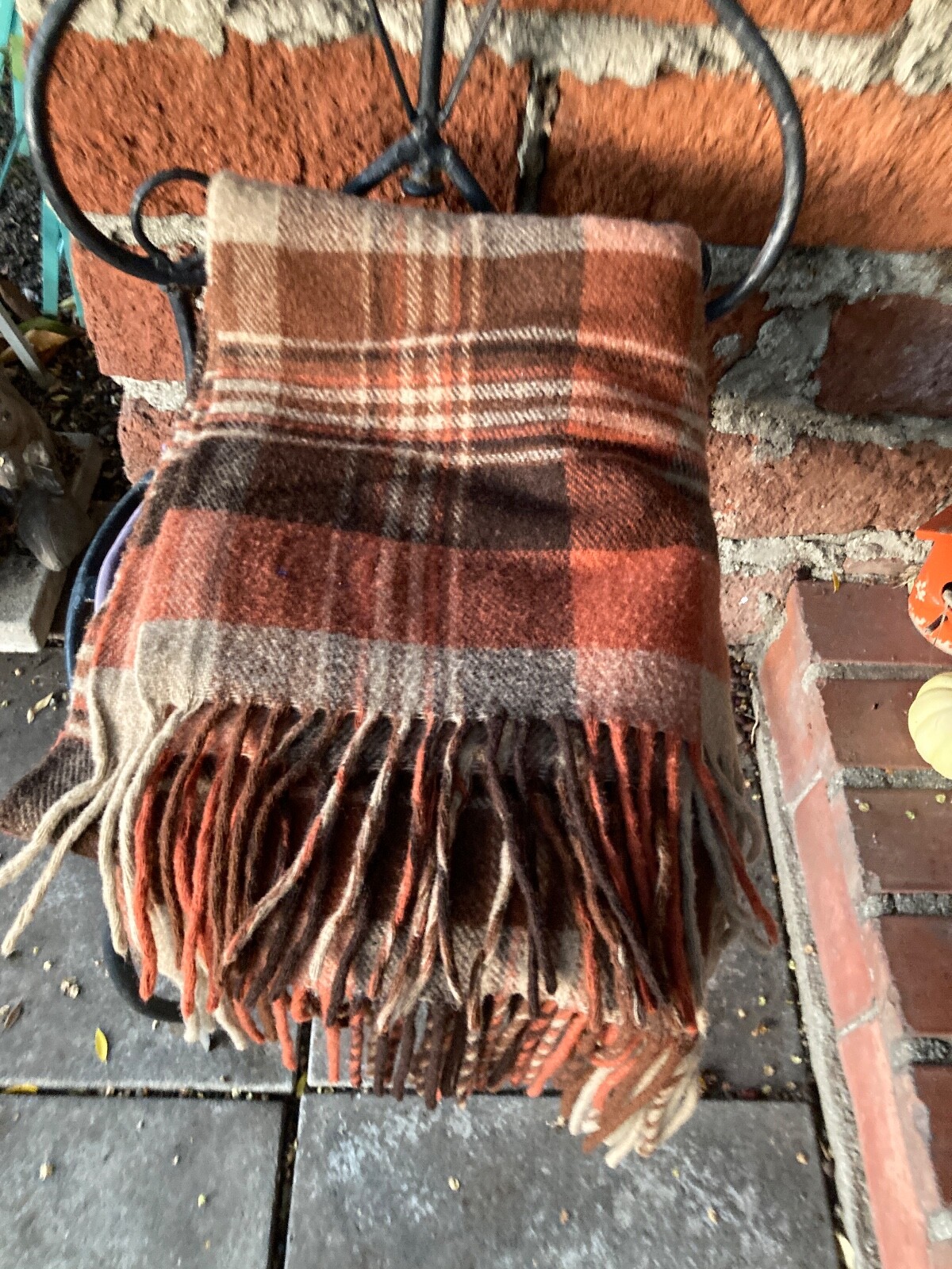 Vintage Pendleton Blankets, 100 Wool, Blue or Rust Plaid, Freshly dry