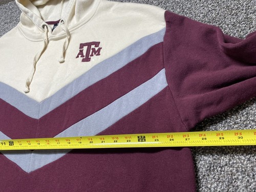 Texas A&M Aggies Hoodie Womens 3X Maroon White Extra Point Sweatshirt Colosseum - Picture 5 of 9