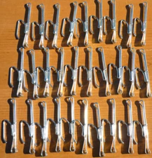 LOT of (28) Vintage 2-3/4" Slip On Pin-on Drapery Curtain Hooks Pins 1" Drop