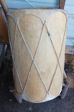 AWESOME LARGE NATIVE AMERICAN RAWHIDE DRUM POW WOW TABLE QUALITY NICE