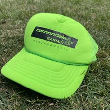 Cannondale Garmin Pro Cycling Team Podium Trucker Hat Neon Green