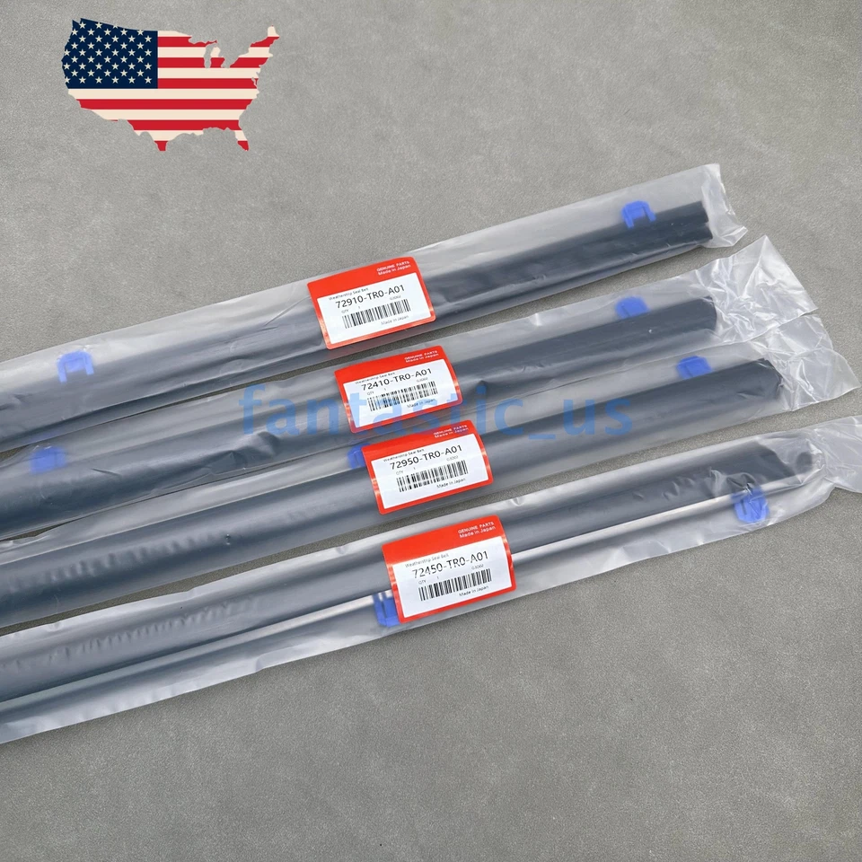 New 4PCS Weatherstrip Window Moulding Trim Seal Belt for Honda Civic Sedan 12-15 - Image 2 of 4