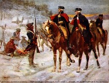 15x18 Reprint Art Poster: Washington and Lafayette at Valley Forge