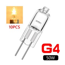 10 Piezas Bombilla AC/DC 12V G4 Cápsula Bi-Pin Halógena Transparente 2900K Repuesto