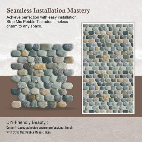 Strip Mix Natural Stone Mosaic Wall & Floor Tile ($15.95/SqFt) - Picture 9 of 10
