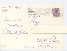 STORIA POSTALE ANNULLI TARGHETTA- POSTE - CASSETTA DELLE LETTERE - 1968