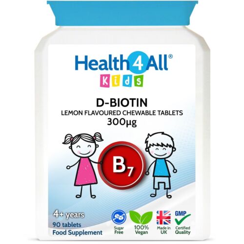 Kids D-Biotin Chewable Tablets HAIR GROWTH AND STRONG NAILS CHILDREN  SUPPLEMENT | eBay