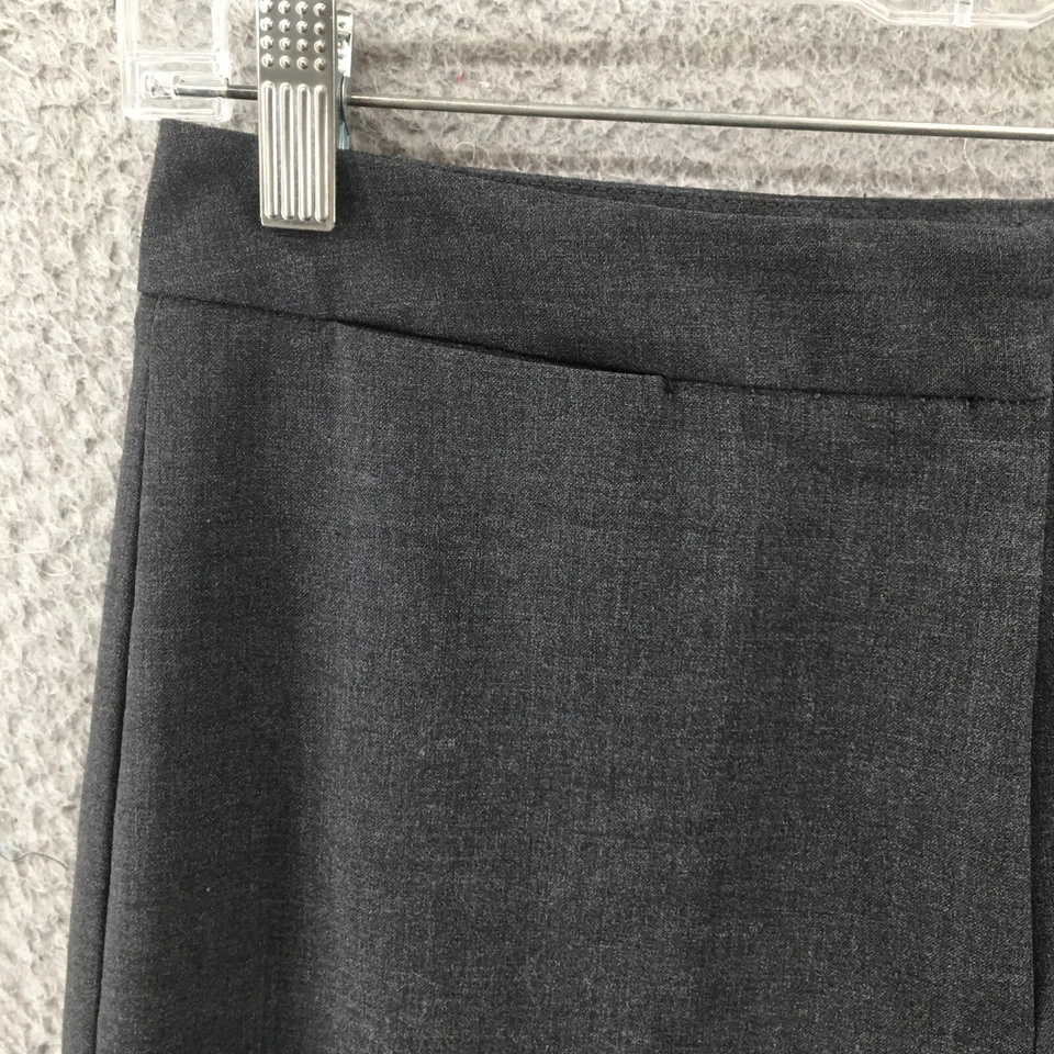 Pantalones de vestir Eddie Bauer para mujer 8 grises elásticos mezcla de lana tiro medio cremallera Foto 4 de 4
