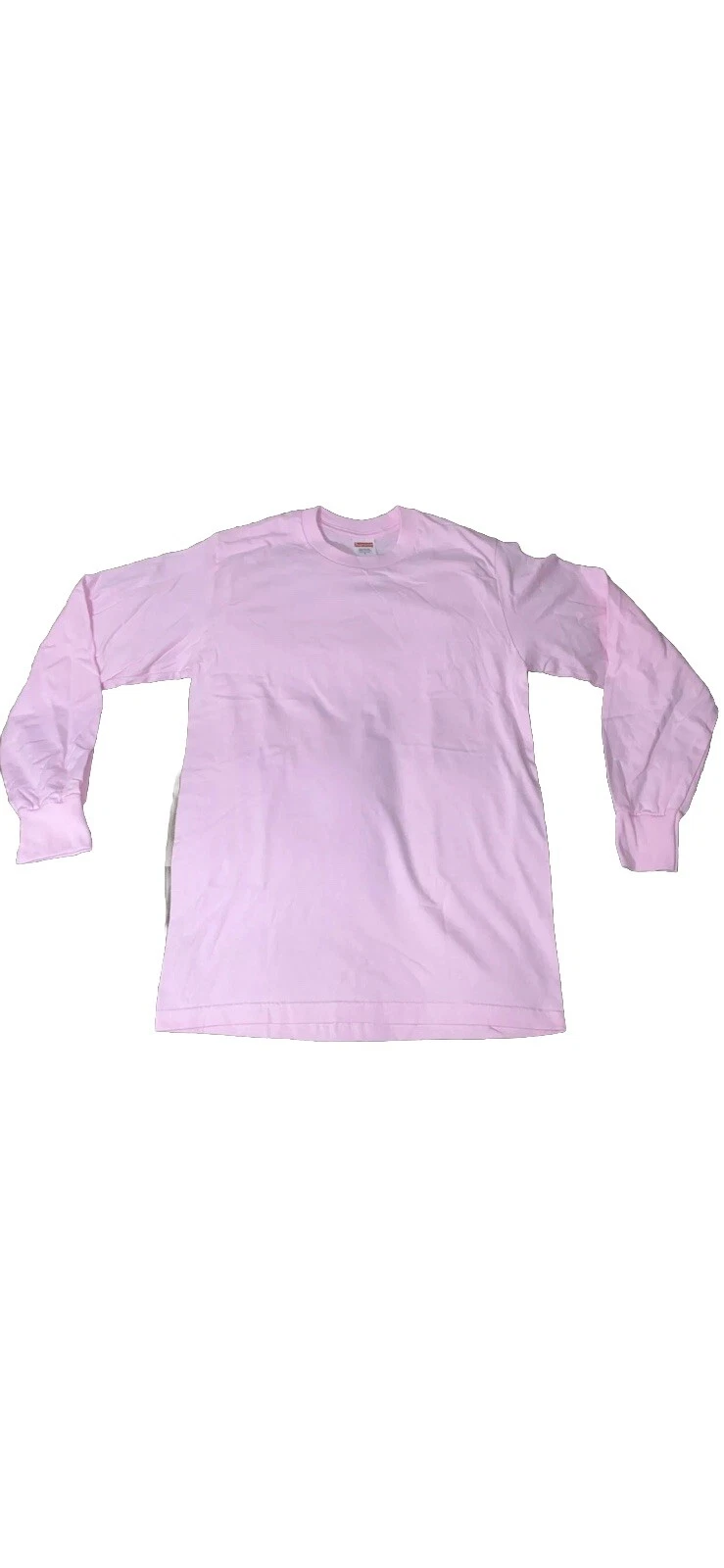 T shirt Supreme rose blanc USA 100 % COTON pré rétréci taille moyenne manches longues