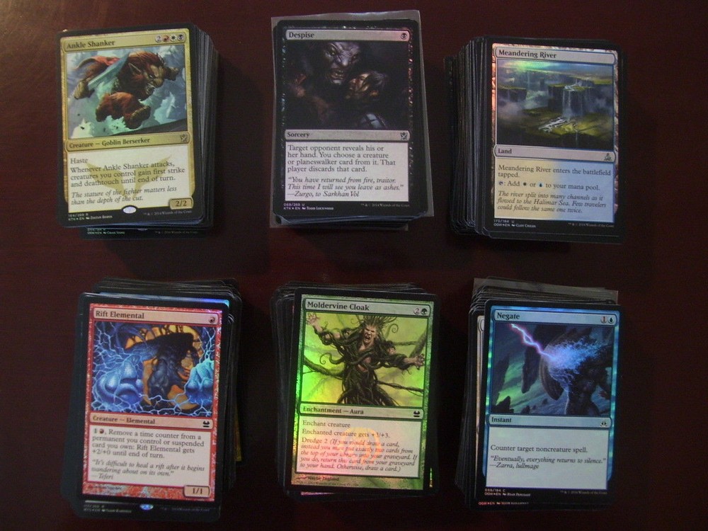 100 MTG Foil Cards with 5 Rares - Magic The Gathering Foil Collection for Chinese New Year