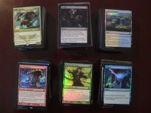 100 FOIL MtG Cards with 5 rares magic the gathering foils collection