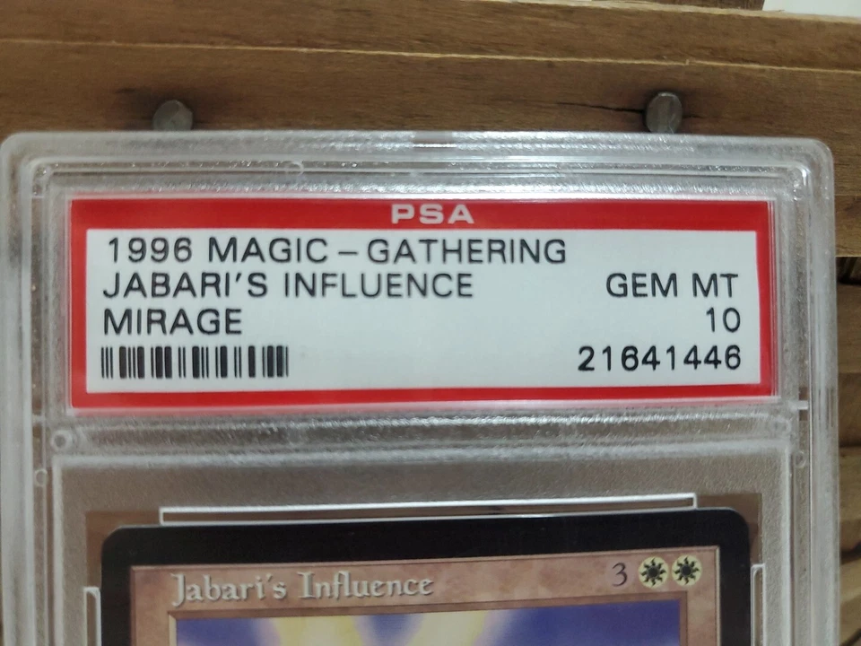 1996 Magic the Gathering MTG Mirage JABARI'S INFLUENCE PSA 10 Pop 1 Gem Mint 1/1 - Image 2 of 4
