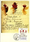 SWEDEN 1984 ILLUSTRATED MAXIMUM FDC POSTCARD FEATHER LETTER SPECIAL POSTMARK