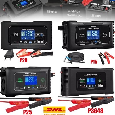 15A/20A/25A,12V/24V/48V Batterie Ladegerät LiTime LiFePO4 autobatterie ladegerät