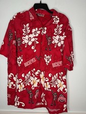 Ohio State University Buckeyes Brutus Spike Sports Hawaiian Shirt Mens XL