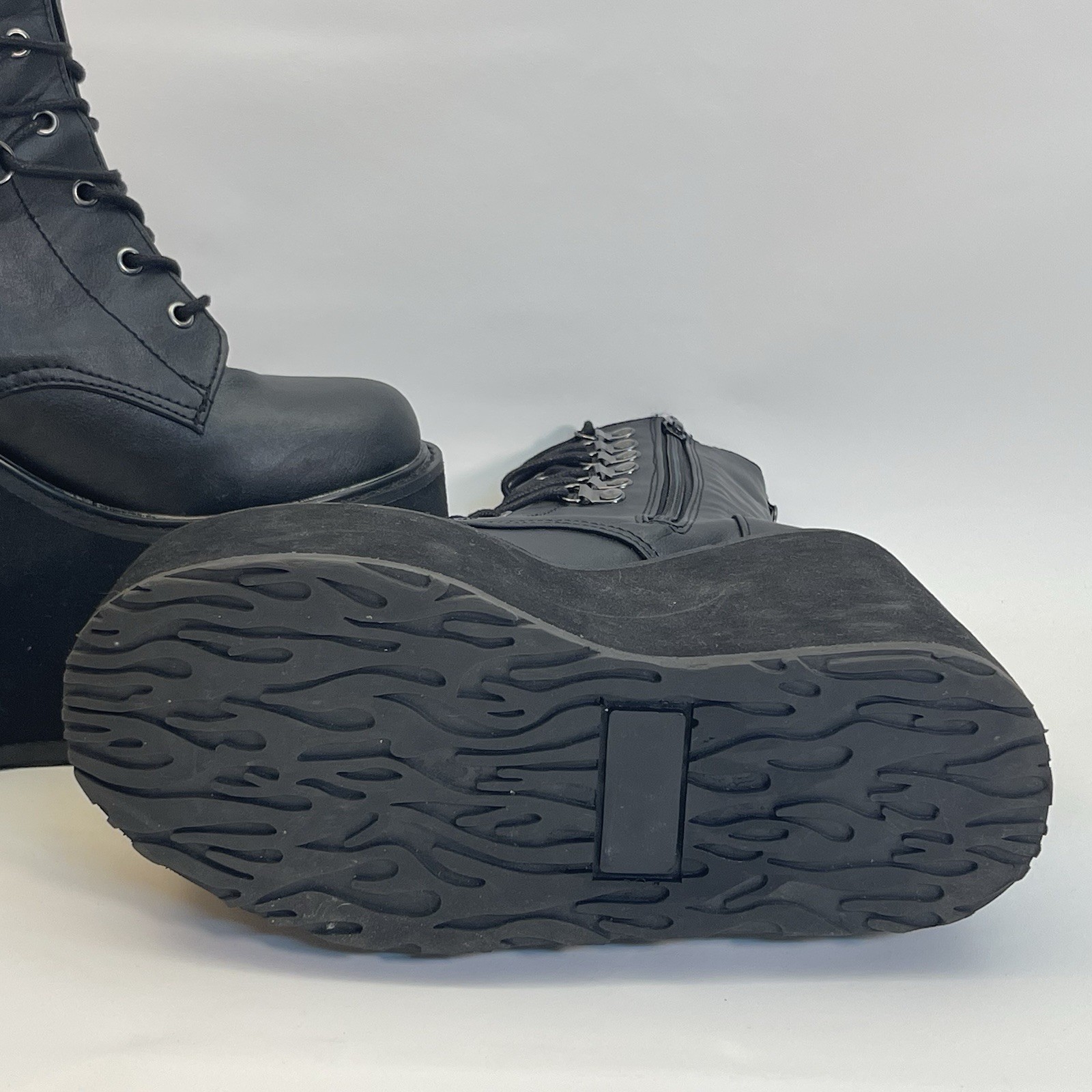 Demonia Swing 101 Black Wedge Platform Punk Emo B… - image 12