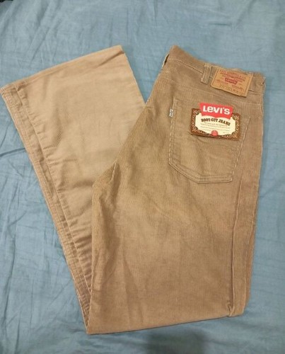 Rare Levi's 517 Vintage 70's-80's Bootcut Corduroy Brown Jeans White Tags W38/L3 - Picture 5 of 10