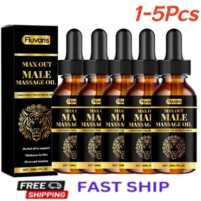 1-5X Men Care Essential Oil,MaxOut Male Massage Oil  Lengthens The Intimate Area