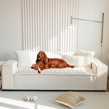 Sofa Cover Fuzzy Couch Cover for Pet, Couch Covers for Dogs Washable Non-Slip...