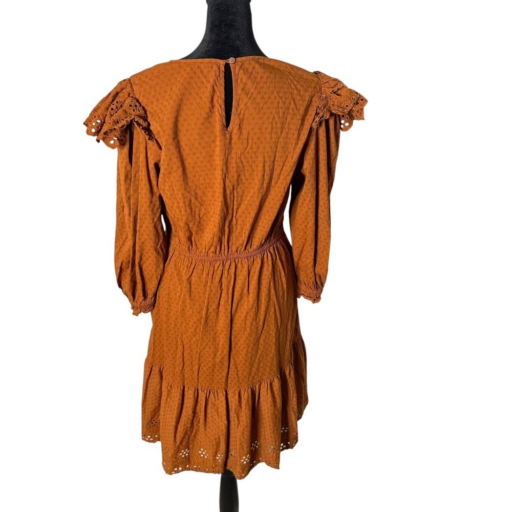 Universal Thread Ruffle Eyelet Dress Peasant Prai… - image 2