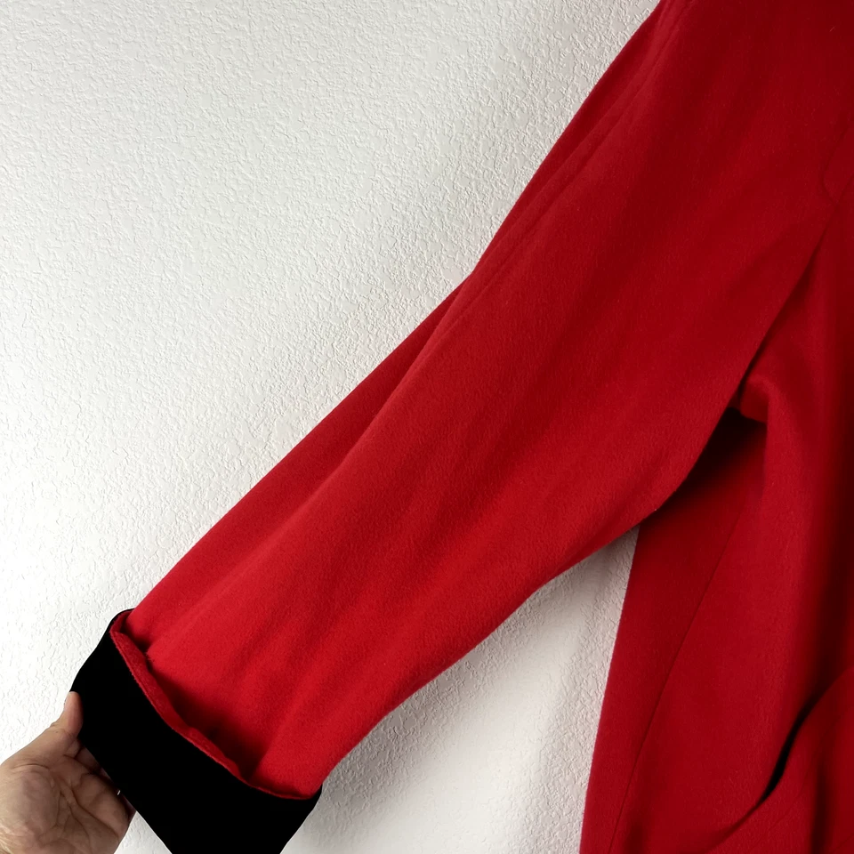 Abrigo vintage de lana y cachemir Carlisle para mujer 16 puño de terciopelo rojo colorido festivo Foto 4 de 4