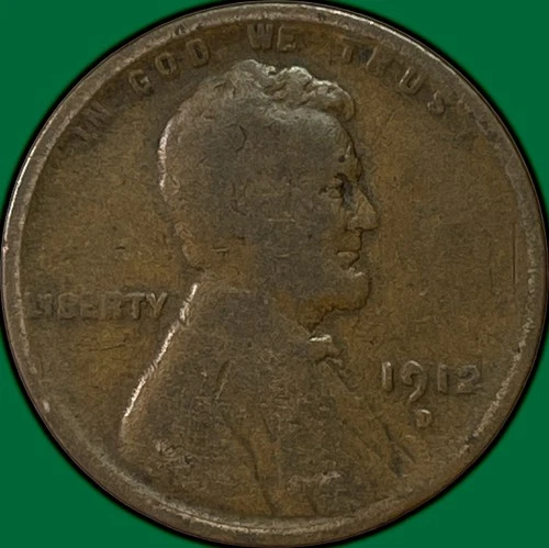 1912-D Lincoln Wheat Cent Good G Coin #37457