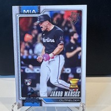 Topps 2026 Series 1 Jakob Marsee Miami Marlins Rookie Baseball Card #37