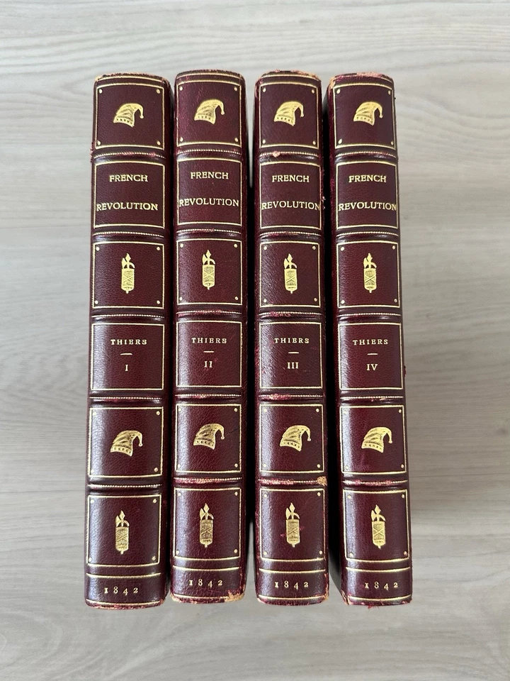 1842, 4 Vol Set, HISTORY OF THE FRENCH REVOLUTION, by M A THIERS, ILLUSTRATED - Image 2 of 4