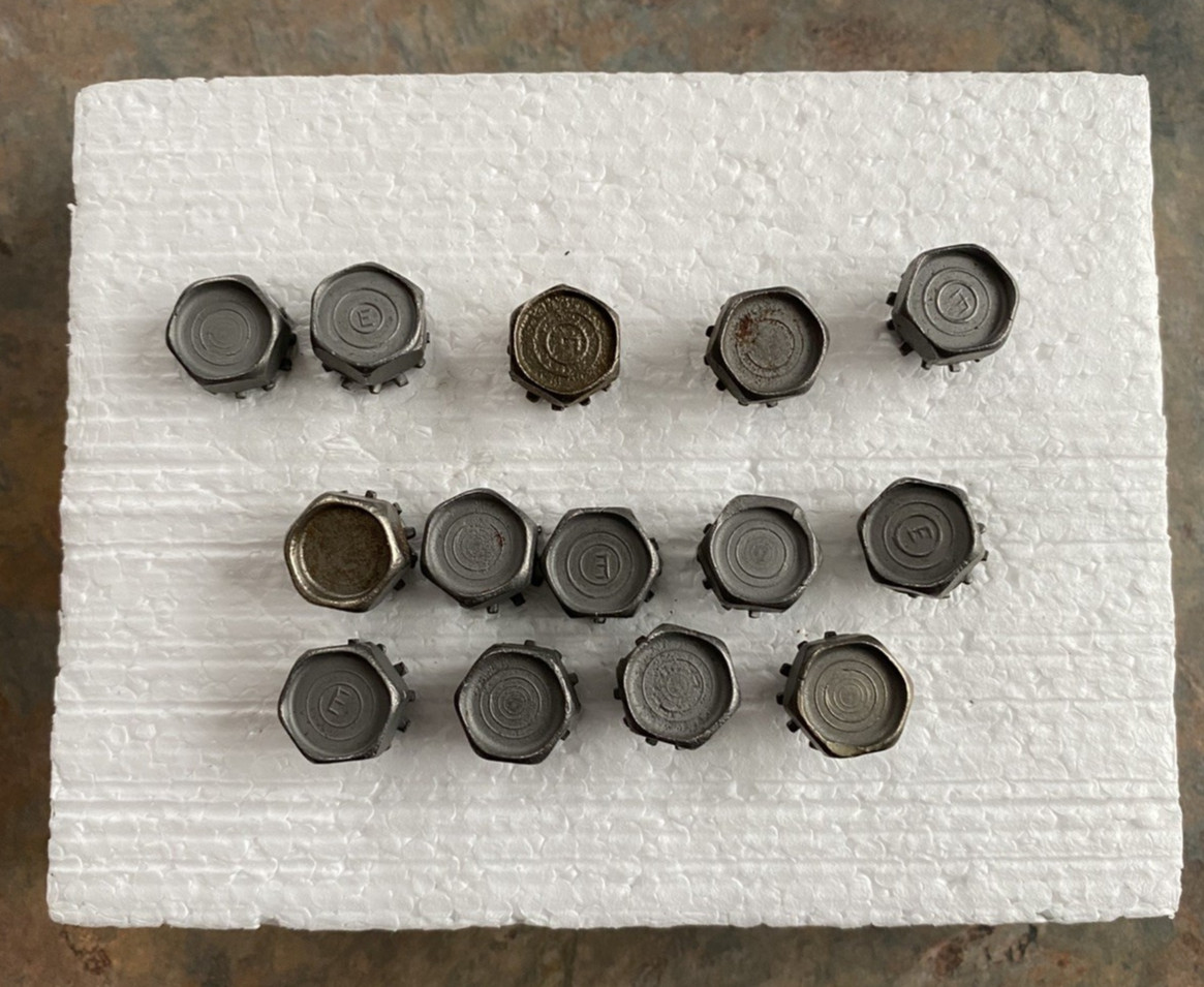 Original Chevrolet 1960's 283 327 Oil Pan Bolts-14 1/4"