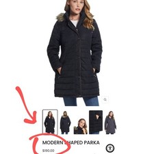 Women's Weatherproof Faux-Fur Hood Modern Shaped Parka