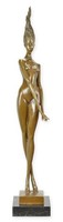 Bronzeskulptur Frau Akt Erotik Replikat Retro Design Dekoration