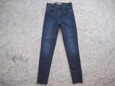Levis Mile High Super Skinny Jeans Womens 27 Blue Dark Wash Stretch Denim