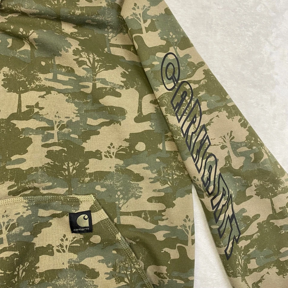 Sudadera con Capucha Carhartt Para Hombre Calce Suelto Camuflaje Estampado de Árbol Talla M Foto 4 de 4